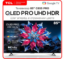 Телевизор TCL 75" 75C655PRO черный QLED