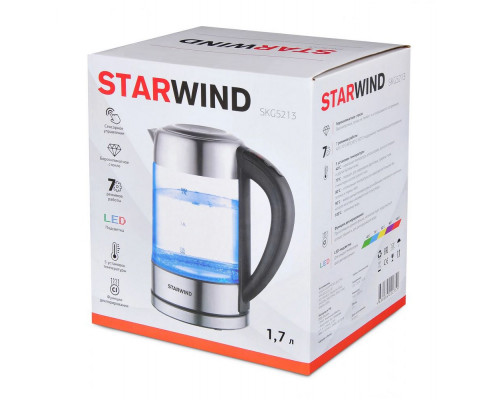 Чайник STARWIND SKG5213 серебристый стекло