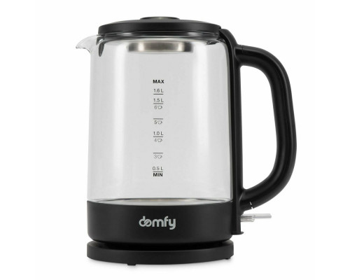 Чайник DOMFY DSB-EK304 черный стекло/пластик Чайник DOMFY DSB-EK304 черный стекло/пластик