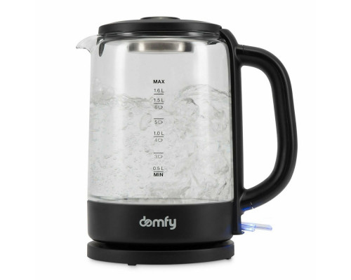 Чайник DOMFY DSB-EK304 черный стекло/пластик Чайник DOMFY DSB-EK304 черный стекло/пластик