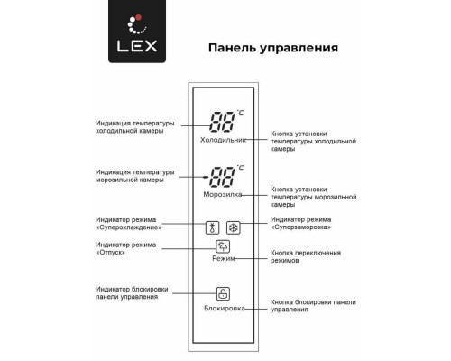 Холодильник LEX LCD505BlOrID черный с оранжевой полосой