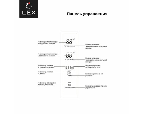 Холодильник LEX LCD450BlXOrID черный металлик с оранжевой полосой