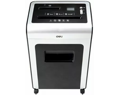 Шредер Deli E9917-EU черный/белый