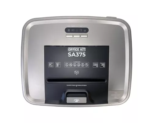 Шредер Office Kit SA375 серый/черный
