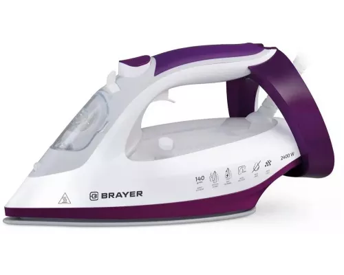 Утюг BRAYER BR4009 белый/фиолетовый