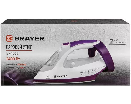Утюг BRAYER BR4009 белый/фиолетовый