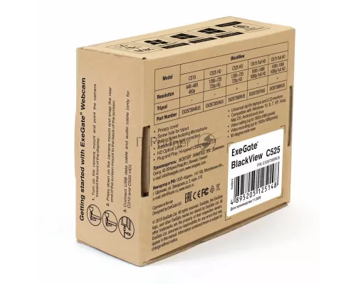 Веб камера ExeGate BlackView C525 HD EX287385RUS