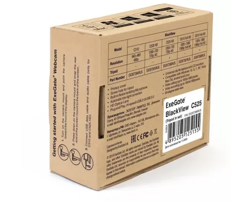 Веб камера ExeGate BlackView C525 HD Tripod EX287386RUS