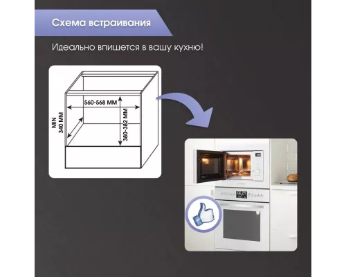 Встраиваемая микроволновая печь Zigmund & Shtain BMO 16.202 W белая