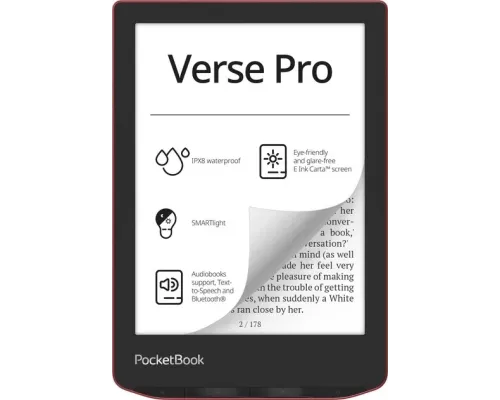 Электронная книга PocketBook 634 Verse Pro Passion Red (PB634-3-WW)