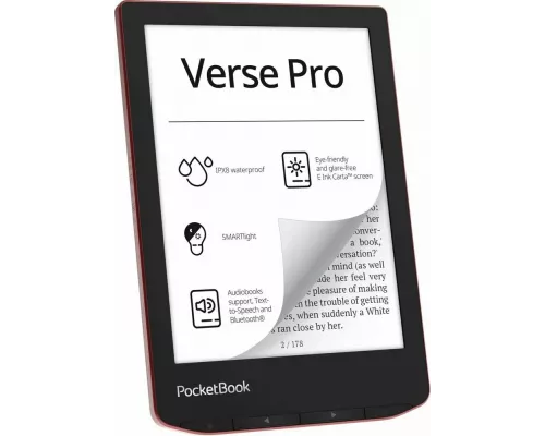 Электронная книга PocketBook 634 Verse Pro Passion Red (PB634-3-WW)