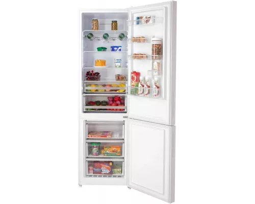 Холодильник HIBERG RFC-400DX NFGW белое стекло