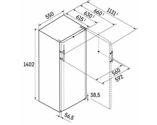 Холодильник Liebherr KELE 2834-26 001 серебристый