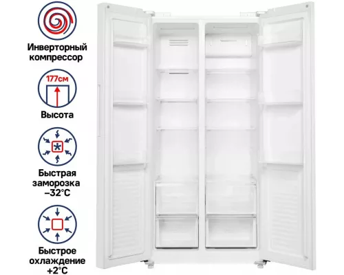 Холодильник MAUNFELD MFF177NFWE белый