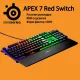 Игровая клавиатура STEELSERIES Apex 7 Red Switch Ru механическая черный