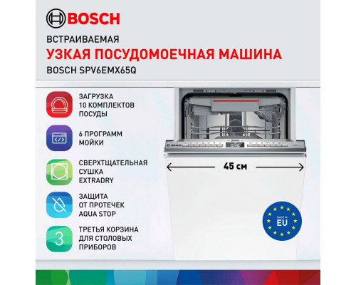 Встраиваемая посудомоечная машина Bosch SPV6EMX65Q