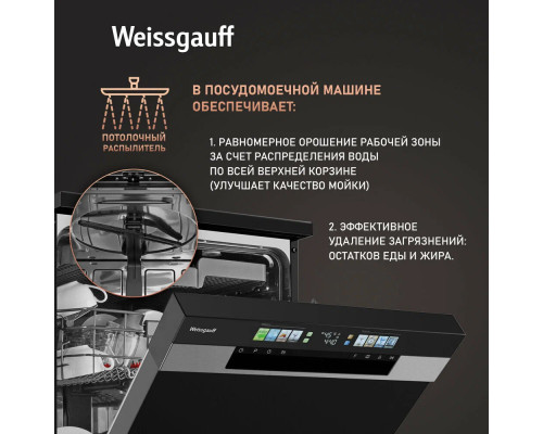 Посудомоечная машина Weissgauff DW 6140 Inverter Real Touch AutoOpen