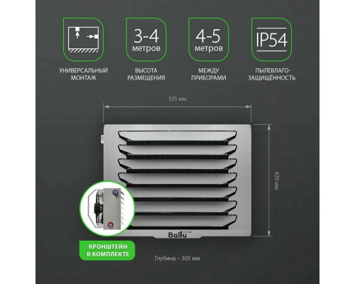 Тепловентилятор Ballu BHP-W4-15-S Тепловентилятор Ballu BHP-W4-15-S