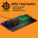 Игровая клавиатура STEELSERIES Apex 7 Red Switch Ru механическая черный 