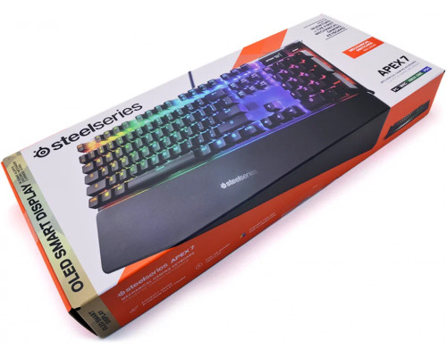 Игровая клавиатура STEELSERIES Apex 7 Red Switch Ru механическая черный 