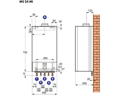 Газовый котел De Dietrich ZENA PLUS MSL 24 FF