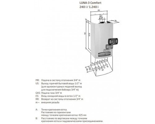 Котел газовый настенный BAXI LUNA-3 240 i