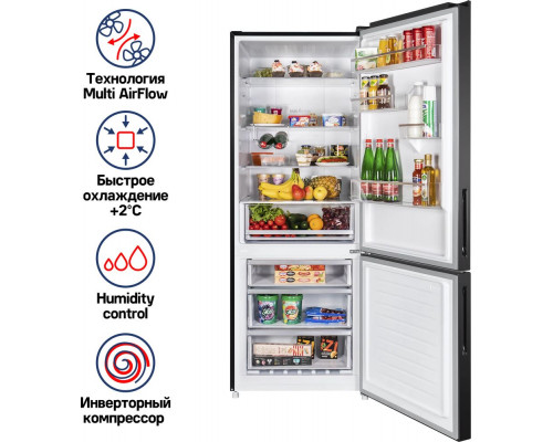 Холодильник MAUNFELD MFF1857NFSB