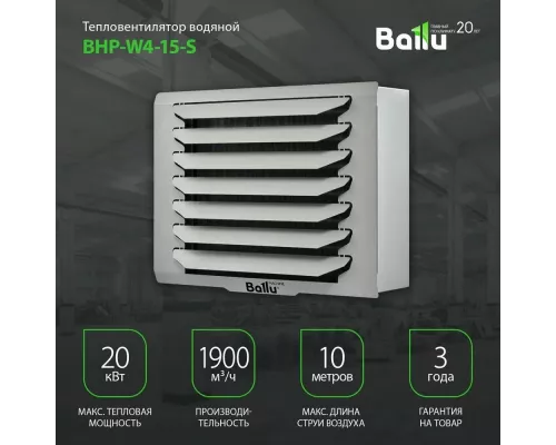 Тепловентилятор Ballu BHP-W4-15-S