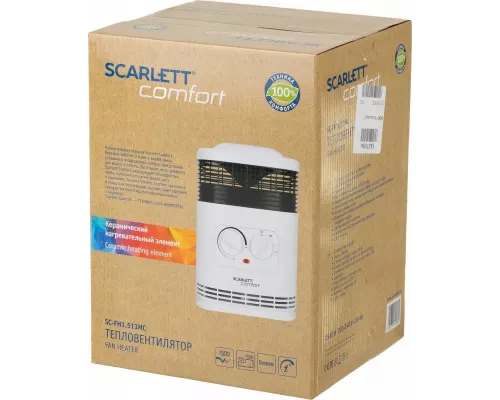 Тепловентилятор SCARLETT SC-FH1.513MC 1500Вт белый