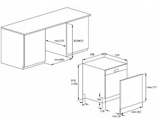 Встраиваемая посудомоечная машина Beko BDIN16520