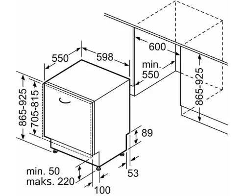 Встраиваемая посудомоечная машина Bosch Serie 4 SBH4EAX14E