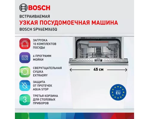 Встраиваемая посудомоечная машина Bosch SPV6EMX65Q