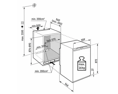 Встраиваемый холодильник Liebherr IRE 3901-22 001 белый