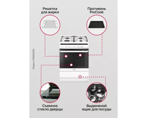 Кухонная плита Hansa FCMW63000