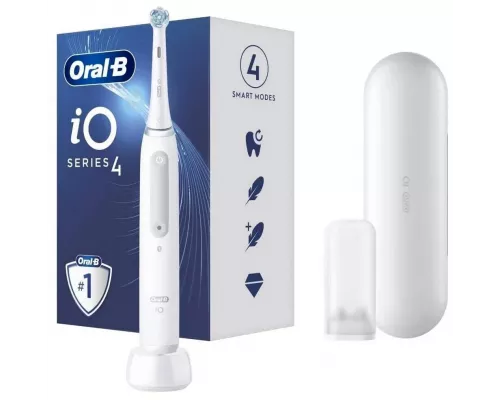 Электрическая зубная щетка Oral-B IO4 WHITE + TRAVEL CASE
