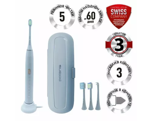 Электрическая зубная щетка Polaris PETB 0701 TC голубой