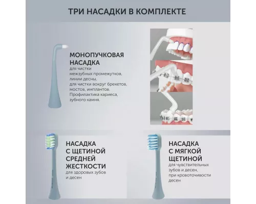 Электрическая зубная щетка Polaris PETB 0701 TC голубой