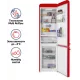 Холодильник MAUNFELD MFF186NFRR красный