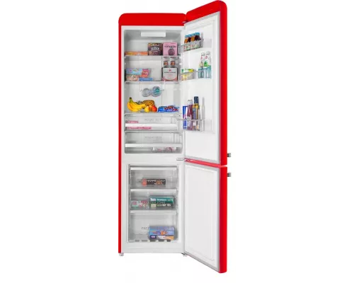 Холодильник MAUNFELD MFF186NFRR красный