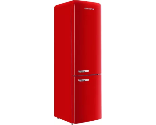 Холодильник MAUNFELD MFF186NFRR красный