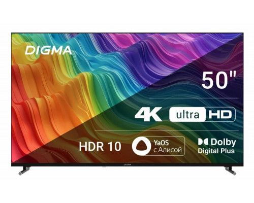 Телевизор DIGMA DM-LED50UBB33 4K Smart черный