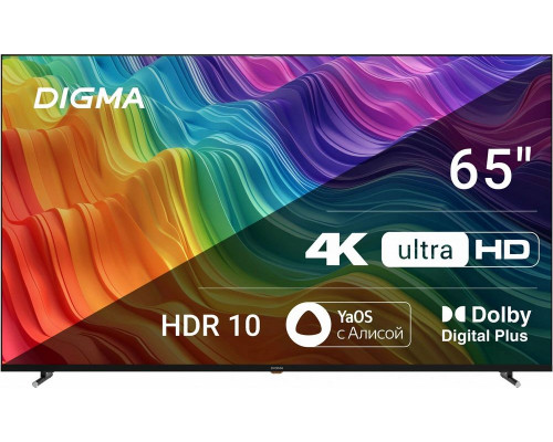 Телевизор LED DIGMA DM-LED65UBB33 4K Smart черный