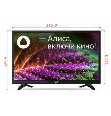 Телевизор LEFF 24F560T FHD Smart черный