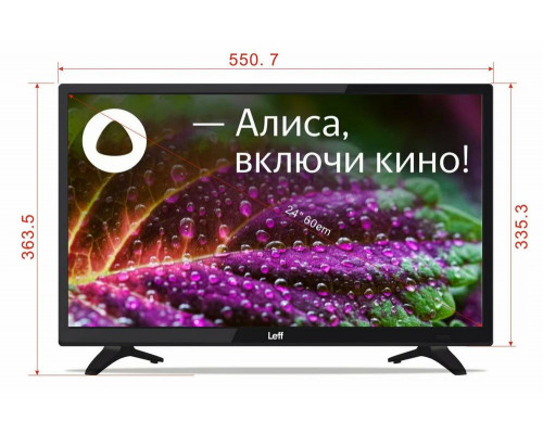 Телевизор LEFF 24F560T FHD Smart черный