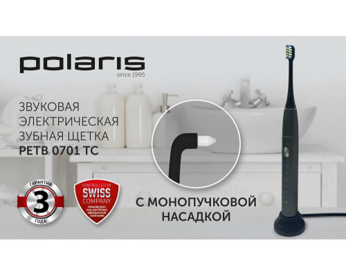 Электрическая зубная щетка Polaris PETB 0701 TC серый