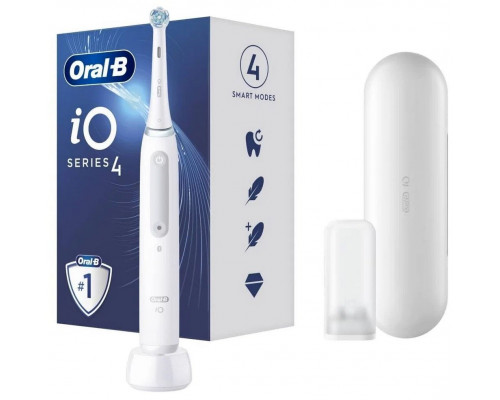 Электрическая зубная щетка ORAL-B IO4 WHITE + TRAVEL CASE