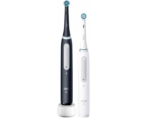 Электрическая зубная щетка ORAL-B IO4 DUO MATT BLACK+QUITE WHITE