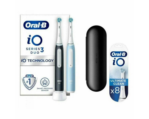 Электрическая зубная щетка ORAL-B IO3 DUO MATT BLACK + ICE BLUE