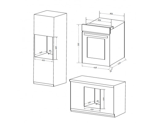 Духовой шкаф электрический MAUNFELD EOEM516B