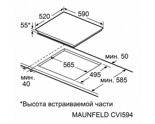 Поверхность индукционная MAUNFELD CVI594BK